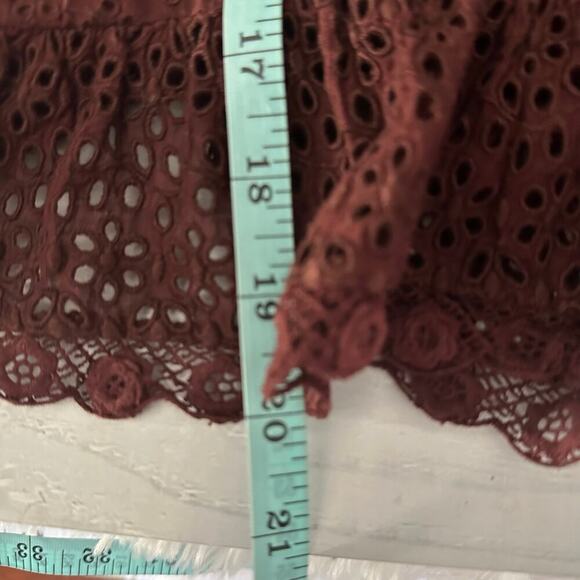 Doen Floryn Romantic Lace Eyelet Top Antique Walnut Size XL - Picture 12 of 15